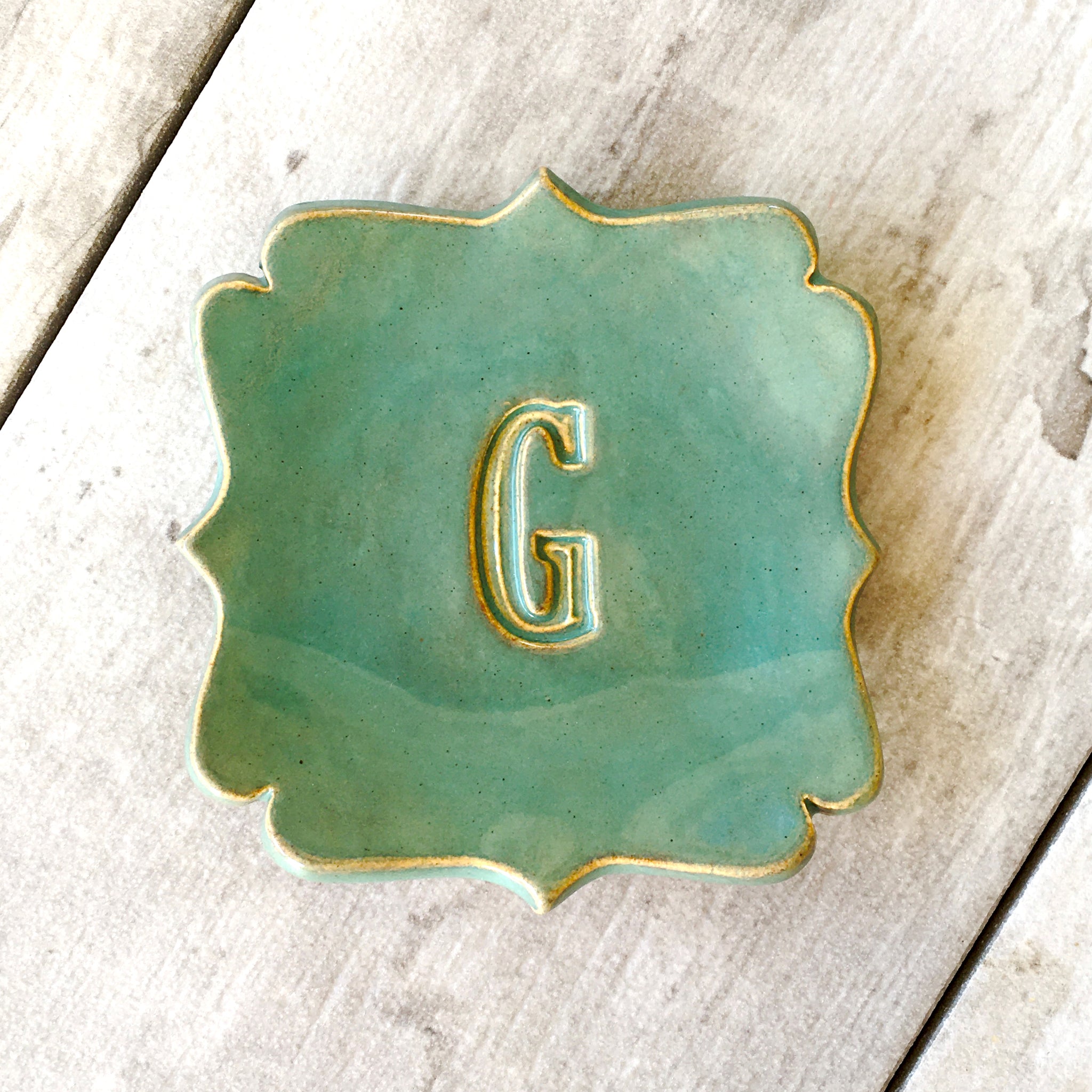 Custom Spoon Rest Personalized Utensil Holder Green Tray