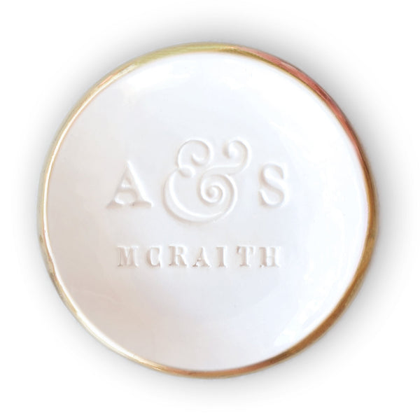 Personalized Ring Dish Custom Name Initials & Date Couple Wedding Gift ...