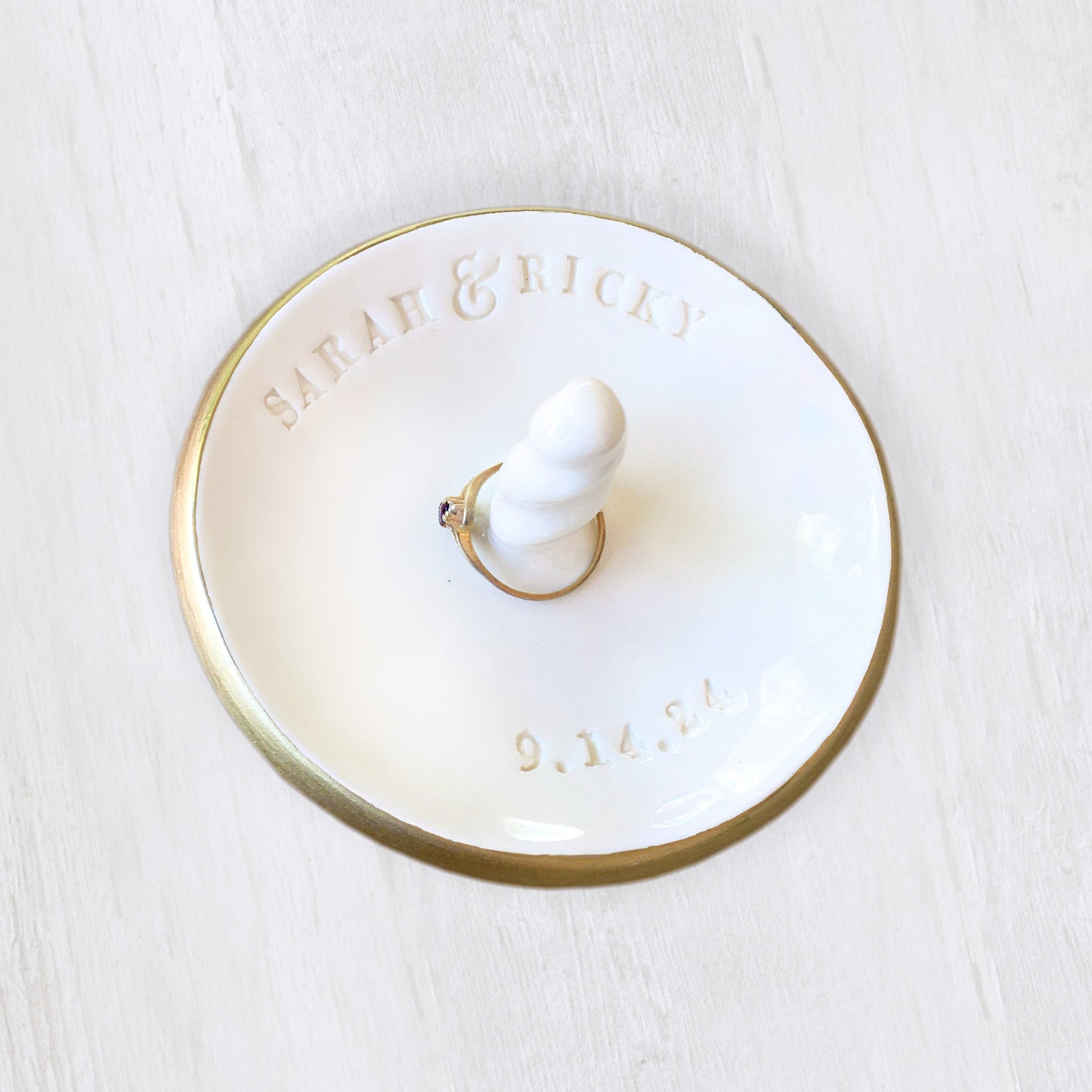 Trinket Tray Kate Spade Ring Holder Dish Personalized Engagement