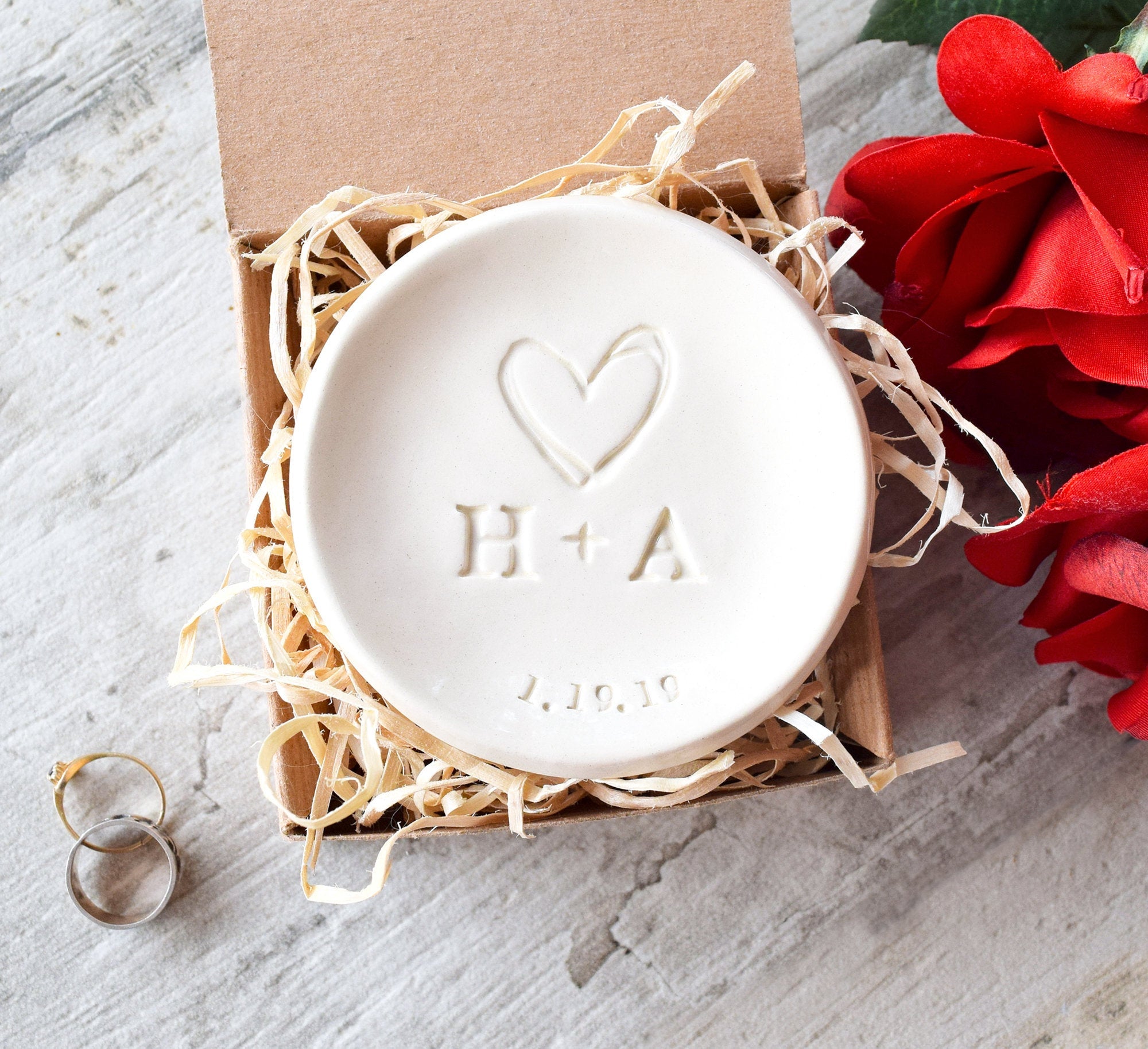 Wedding Gifts for Couple Personalized Ring Dish Couples Gift Ideas Wedding  Gifts Personalized Engagement Gift for Bride (EB3233HM) Ring Dish